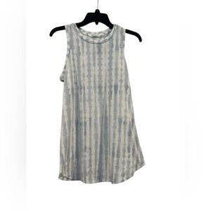 Women’s Athleta Blue & White Tie Dye High Neck Tank Top: M
